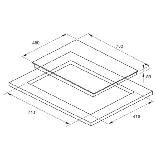 KÍCH THƯỚC BẾP TỪ FAGOR 2 VÙNG NẤU 3IF-72A1S