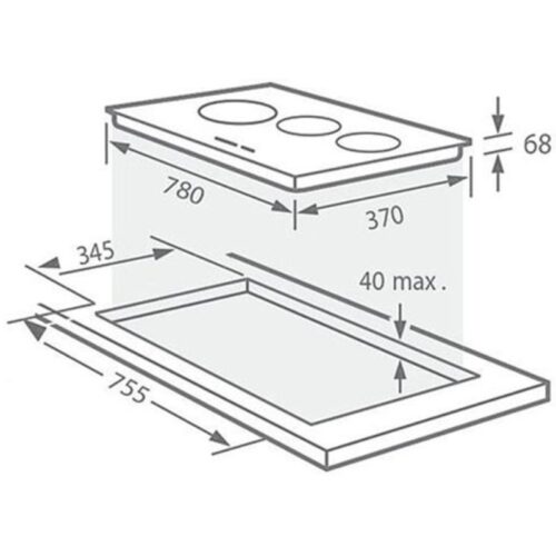 Kích thước bếp Từ Giovani G-390 SD