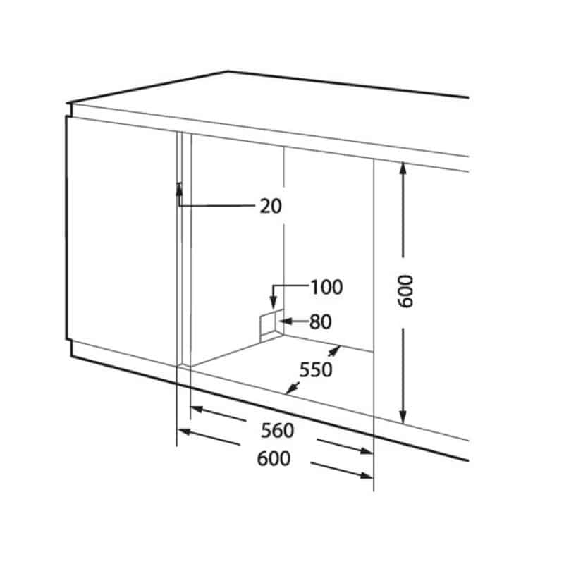 Kích thước máy rửa bát Eurosun SMS58EU09BT Kích thước máy rửa bát Eurosun SMS58EU09BT