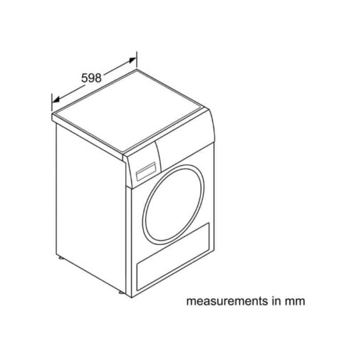 Kích thước máy sấy quần áo Bosch WTW85561BY