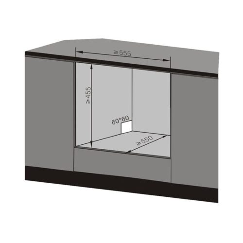 Máy rửa bát Texgio TG-DT2026 3 Kích thước lắp đặt máy rửa bát Texgio TG-DT2026