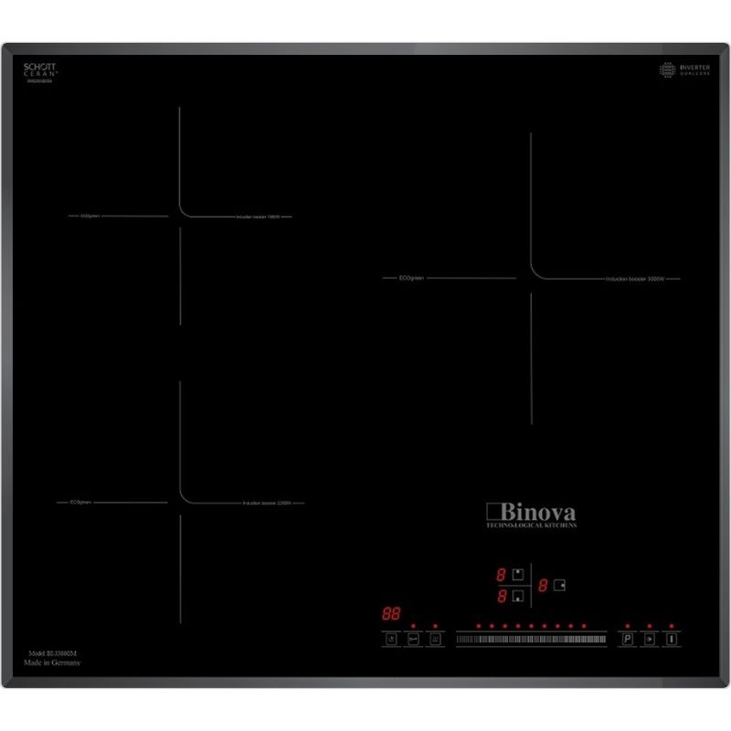 Bếp từ Binova 3 vùng nấu BI-3388GM lắp âm Bếp từ Binova 3 vùng nấu BI-3388GM lắp âm