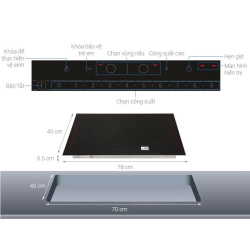 dac diem bep tu bosch 2 vung nau 3500w ppi82566vn lap am