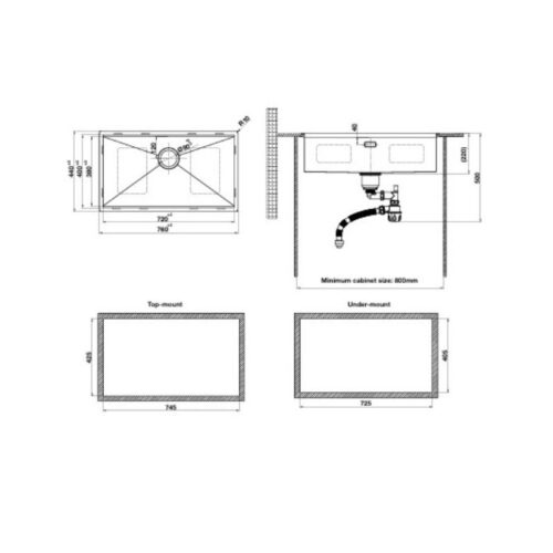 kich thuoc chau rua bat inox 1 ho hafele ws r0 hs24 ssn1s 7644 silver 567.24.467